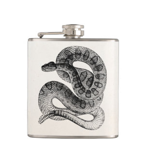 Petaca Plantilla de la serpiente del reptil de la