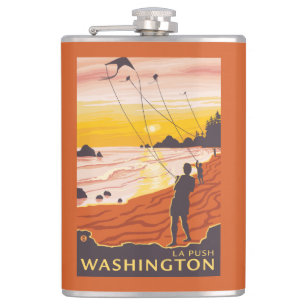 Petaca Playa y cometas - empuje del La, Washington
