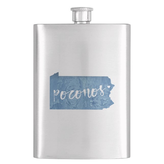 Petaca Poconos, grano de madera de Pensilvania (Anverso)