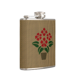 Petaca Poinsettia tejida