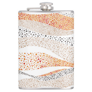 Petaca Pointillism Wavy Polka: Textil de Doodle lindo