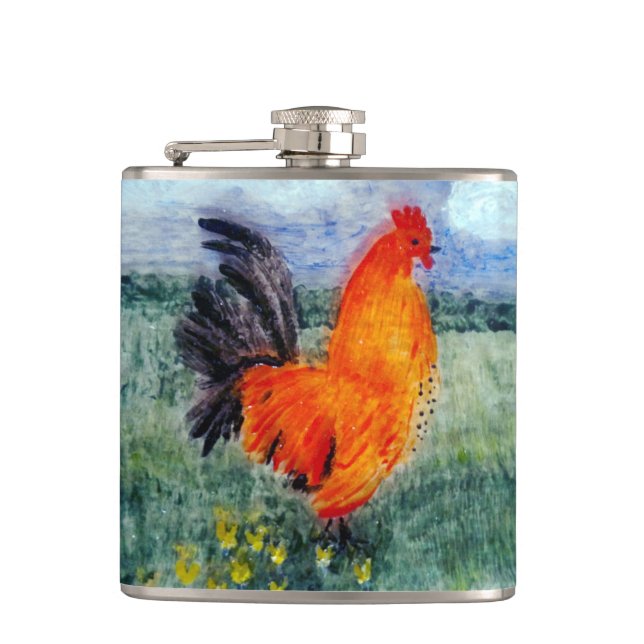 Petaca Pollo de arte de aves (Anverso)