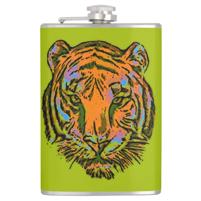 Petaca Pop Art TIGER HEAD + tu trasero. e ideas (Anverso)