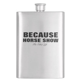 Petaca Porque frasco de la demostración del caballo