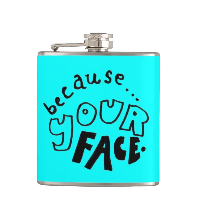 Petaca Porque tu máscara de cara (Anverso)