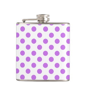 Petaca Pos de Lilac y de polka blanca
