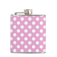 Pos de polka blanca en rosa pálido