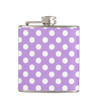 Pos de polka blanca sobre lila