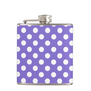 Petaca Pos de polka blanco en periwinkle