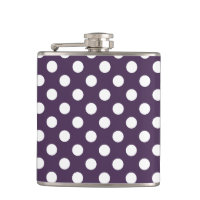 Pos de polka blanco sobre púrpura de ciruela