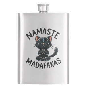 Petaca Pose de yoga para gato - Namaste Madafakas