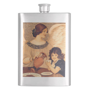 Petaca Póster Antiguo del Ángel de Chocolate Francés: Art