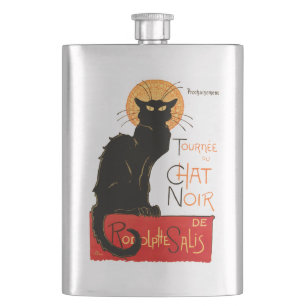 Petaca Póster Clásico Gato Negro de Steinlen Chat Noir Fr