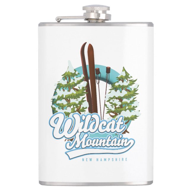 Petaca Poster de esquí Wildcat Mountain New Hampshire Cof (Anverso)