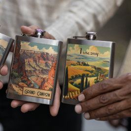 Petaca Poster de Viajes Vintage Toscana