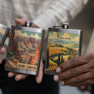 Petaca Poster de Viajes Vintage Toscana