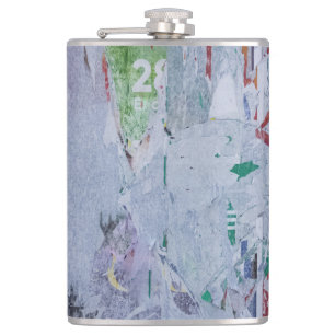 Petaca Posters viejos invierno lucen verde blanco gris ro