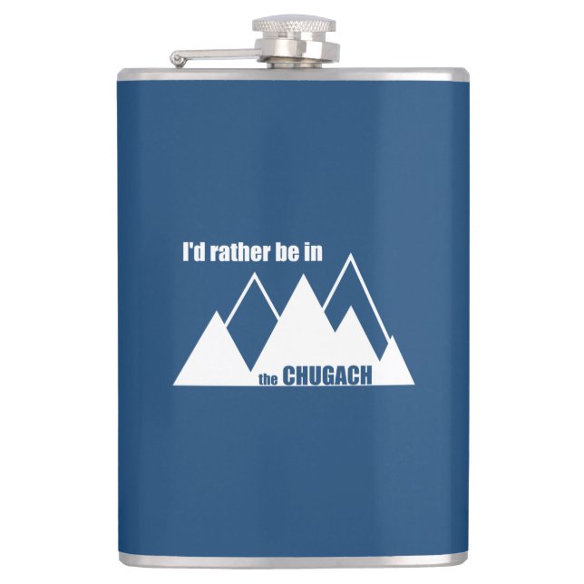Petaca Preferiría Estar En La Montaña Chugach (Anverso)