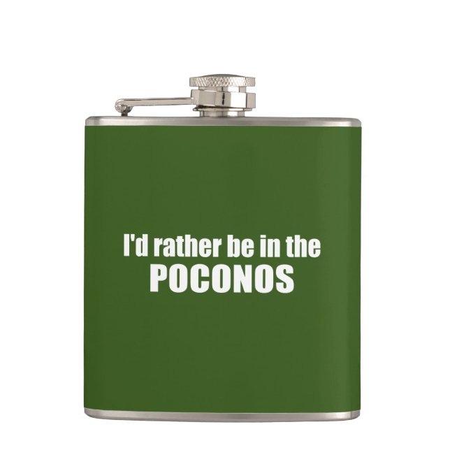 Petaca Preferiría Estar En Los Poconos (Anverso)