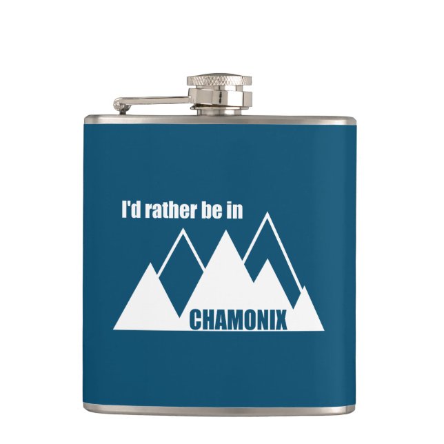 Petaca Prefiero estar en la montaña de Chamonix France (Anverso)