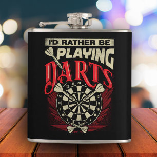 Petaca Prefiero jugar a la matraz de dardos de 6 oz.