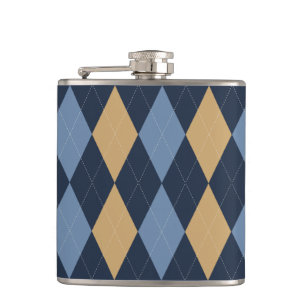 Petaca Preppy Argyle Azul Marino Caqui Fumador Azul Perso