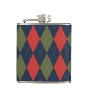 Petaca Preppy Argyle Azul Marino Verde Ejército Personali
