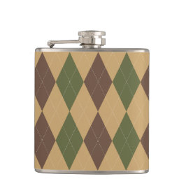 Petaca Preppy Argyle Caqui Verde Ejército Marrón Personal