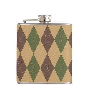Petaca Preppy Argyle Caqui Verde Ejército Marrón Personal