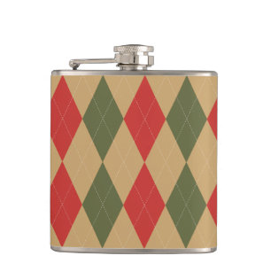 Petaca Preppy Argyle Caqui Verde Militar Rojo Personaliza