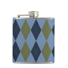 Petaca Preppy Argyle Fumado Azul Verde Marino Personaliza