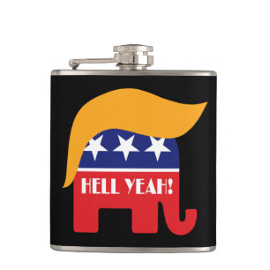 Petaca Presidente Donald Trump GOP Elefante Cabello