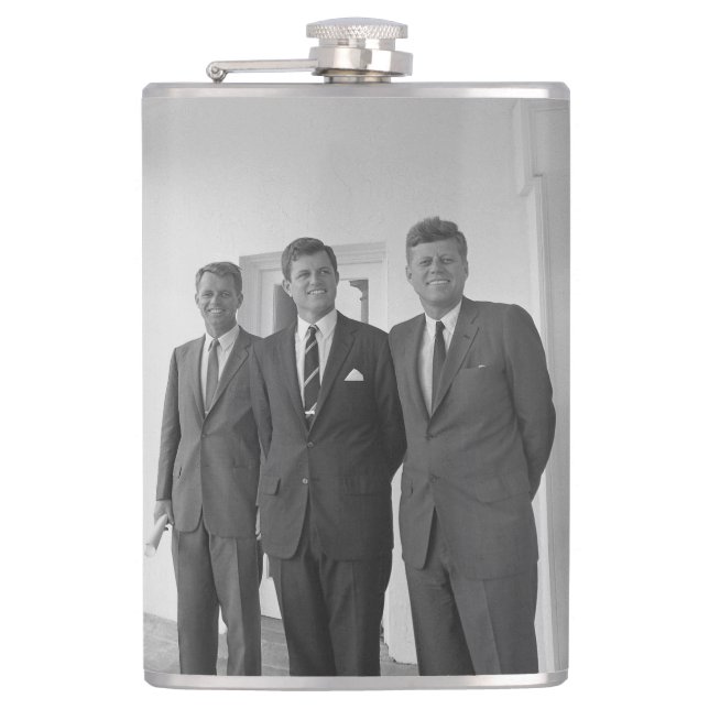 Petaca Presidente John Kennedy y Brothers American Camelo (Anverso)
