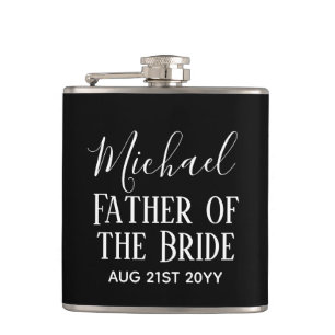Petaca PRESUPUESTO Bestman Groomsmen Regalos Black White