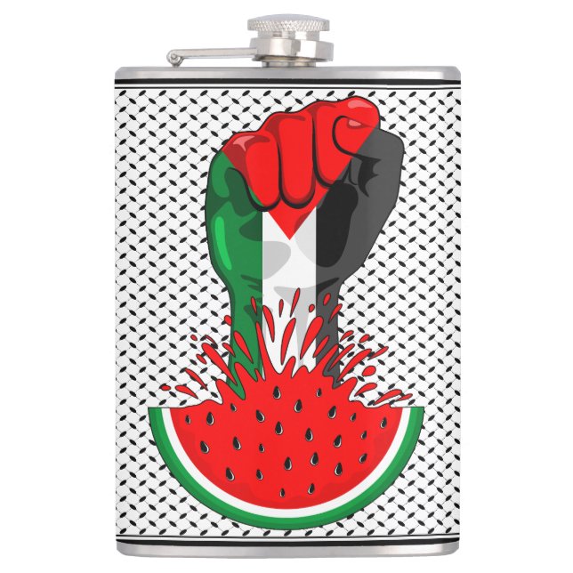 Petaca Prima de resistencia palestina sobre la sandía (Anverso)