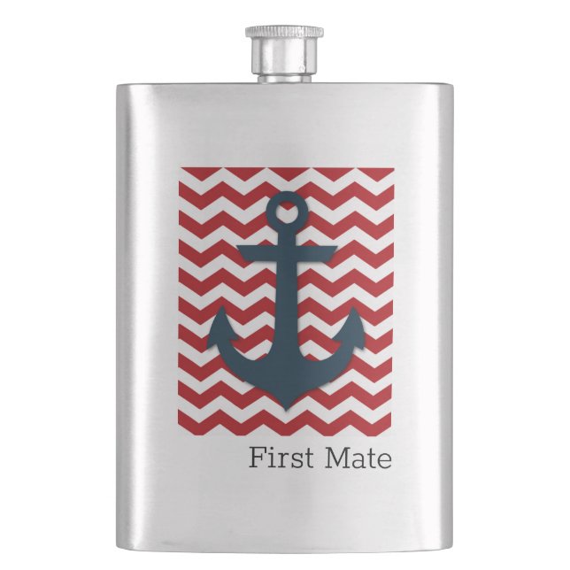 Petaca Primer MATE Nautical Boating Patriotic Fun (Anverso)