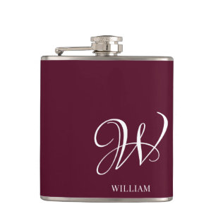 Petaca Primer monograma elegante y personalizado de Borgo