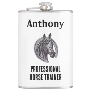 Petaca Profesional de entrenamiento de caballos Black Whi