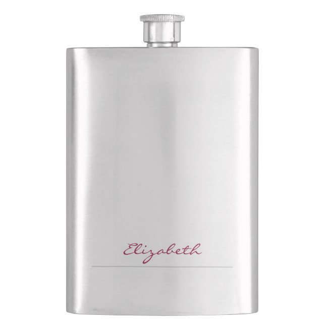 Petaca * Profunda Firma Personalizada Fuchsia (Anverso)