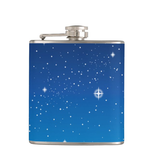 Petaca Profundo cielo nocturno estrellado azul (Anverso)