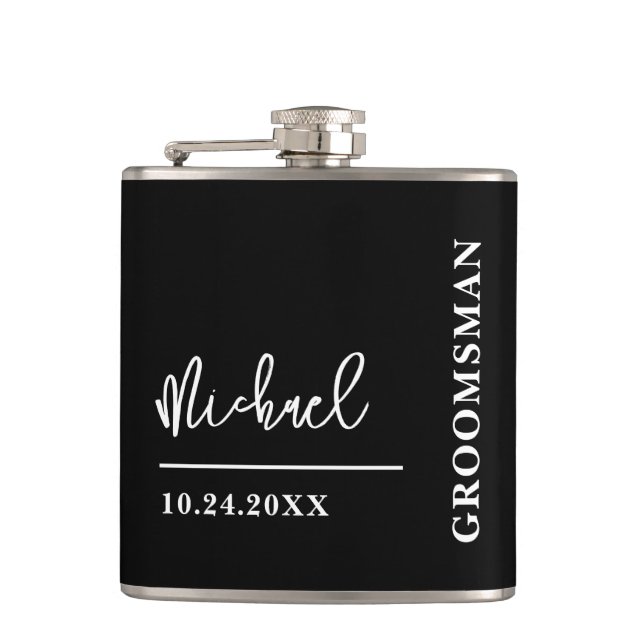Petaca Propuesta personalizada de los Groomsmen Regalo Ba (Anverso)