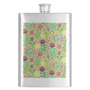 Petaca Protea Bloque Floral Imprimir Millefleur verde ale