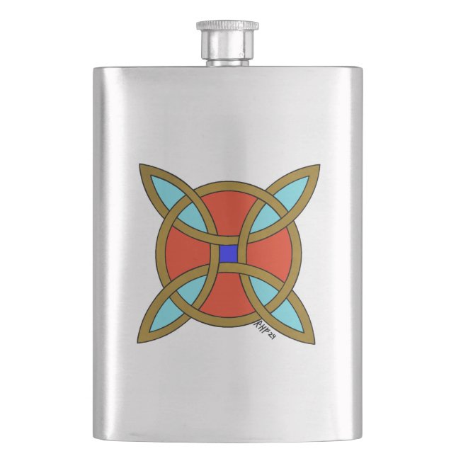 Petaca Protección nórdica contra la brujería o el nudo de (Anverso)