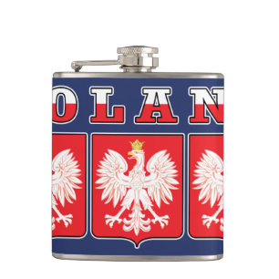 Petaca Protestas con bandera de águila de Polonia