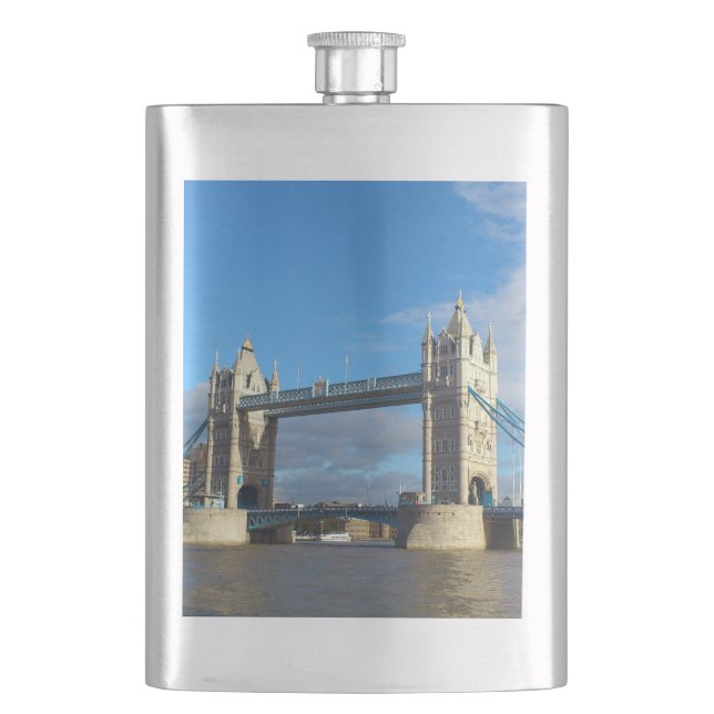 Petaca Puente de la Torre Londres. (Anverso)