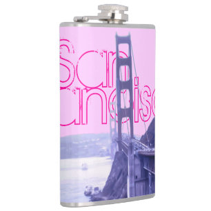 Petaca Puente Golden Gate rosado femenino de San