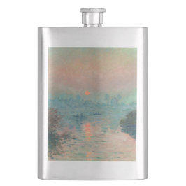 Petaca Puesta de sol de Monet en el Sena Impresionismo de