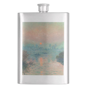 Petaca Puesta de sol de Monet en el Sena Impresionismo de