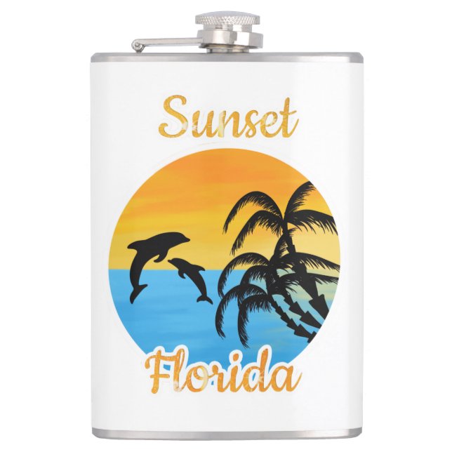 Petaca Puesta de sol linda en Florida  (Anverso)