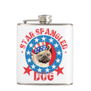 Petaca Pug Patriótico